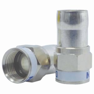 MATCHMASTER DOUBLE BUBBLE F-TYPE RG6 FOXTEL APPROVED (50 Pack) : 18MM-DB6F