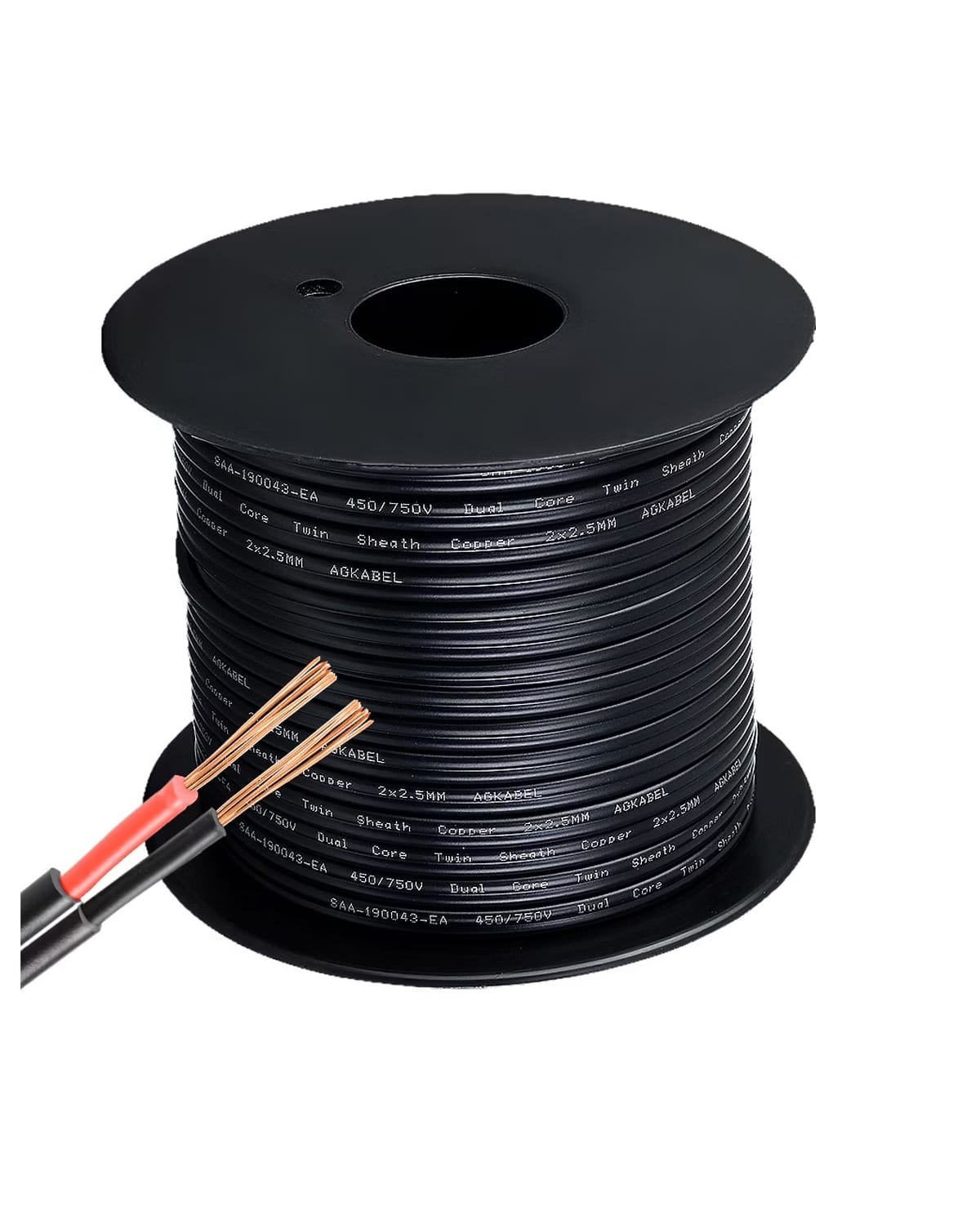 6MM TWIN SHEATH AUTOMOTIVE CABLE RED/BLK 30M ECA621-30