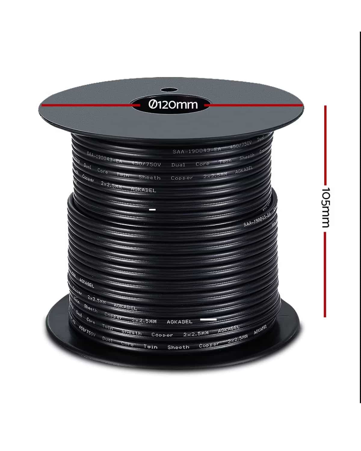 6MM TWIN SHEATH AUTOMOTIVE CABLE RED/BLK 30M ECA621-30 - Image 2