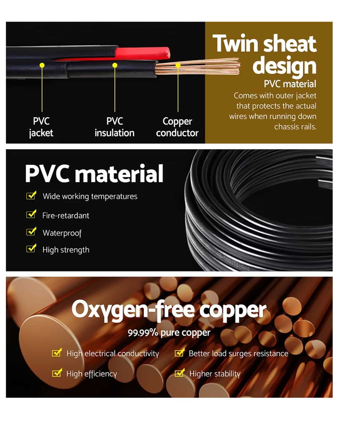 6MM TWIN SHEATH AUTOMOTIVE CABLE RED/BLK 30M ECA621-30 - Image 3