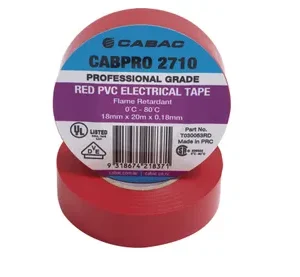 CABPRO PVC TAPE 2710 - RED 18mm x 20m