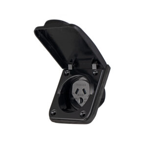 TRANSCO Caravan, Motorhome, RV 10 Amp Power Outlet Black OL10B