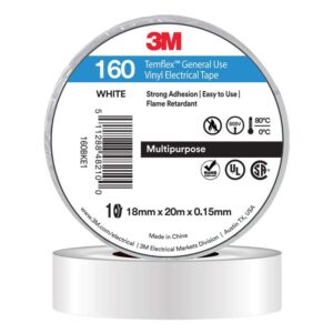 3M Temflex Tape 160 18mm x 20m - White 3M160-WH