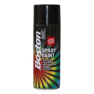 Boston Spray Paint - Satin Black 250gm BOSBT51
