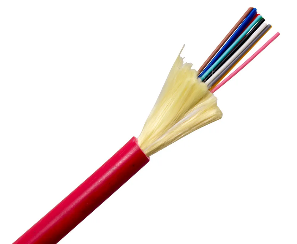 12F Indoor/Outdoor Riser Cable OM3 Red