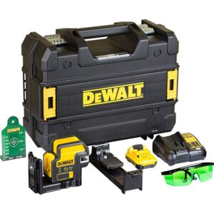 DEWALT 10.8V Green Crossline Laser With Spot Kit DEWDCE0822D1G-XE