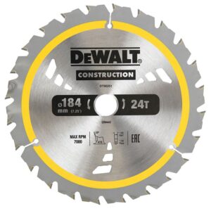 DEWALT Construction Circular Saw Blade 184mm x 24T (16/20mm) DEWDT90251-QZ