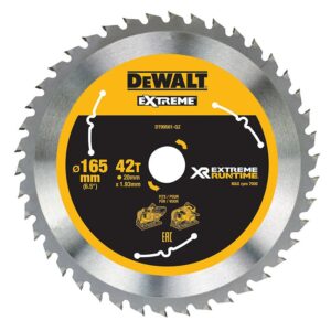 DEWALT XR EXTREME RUNTIME Circular Saw Blade 165mm x 42T (20mm) DEWDT99561-QZ