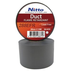 Nitto Flame Retardant Duct Tape 48mm x 30m, Silver DUCTTAP