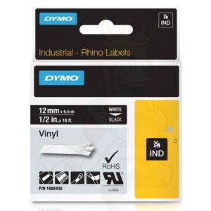 Dymo Vinyl Tape 1/2" (12mm) Black DY-1805435