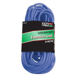 EPA Extension Lead, 15A Cable, 15 Amp Plug, Blue 25m EPABEL25