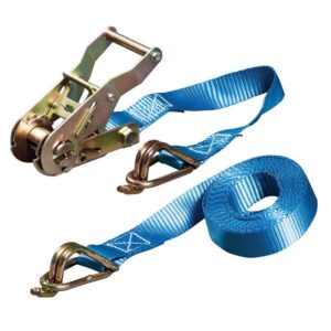 Strap 1000kg Blue 5m x 25mm,2 Piece, Hook & Keeper FAS187
