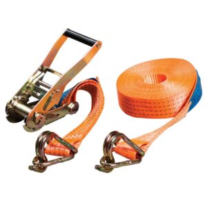 Strap Orange 10m x 50mm, 2 Piece, Hook & Keeper FAS189
