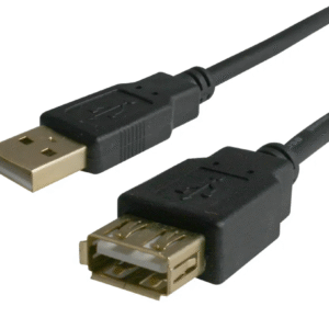 CABLE EXT USB 2.0 A-A M-F BLACK 3M