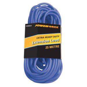 Extension Lead, 25m 15A Extra Heavy Duty PVC Blue Cable POWBEL25