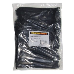 Powerforce Cable Tie Black 200mm x 2.8mm Pack of 1000 POWCT2002BK/1000