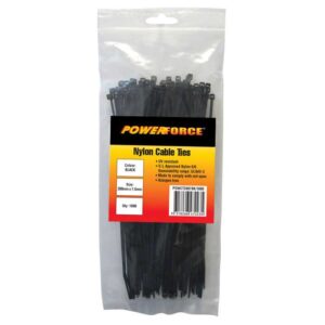 Powerforce Cable Tie Black 200mm x 7.6mm Pack of 100 POWCT2007BK/100