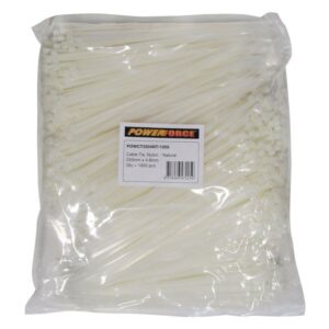 Powerforce Cable Tie Natural 250mm x 4.8mm Pack of 1000 POWCT2504NT/1000