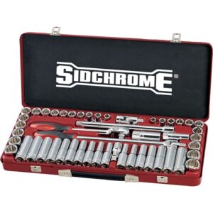 Sidchrome Set Socket 1/2 Drive Metric/AF 51 Pieces SIDSCMT14130