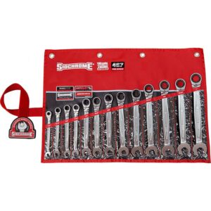 Sidchrome 13 Piece AF Geared Spanner Set In Wallet SIDSCMT22211