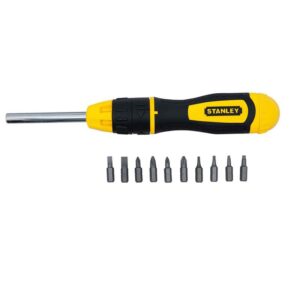 Stanley 10 Piece Screwdriver Set Multibit Ratcheting STA68-010