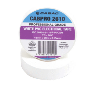 CABPRO PVC TAPE 2710 - WHITE 18mm x 20m