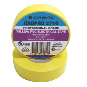 CABPRO PVC TAPE 2710 - YELLOW 18mm x 20m