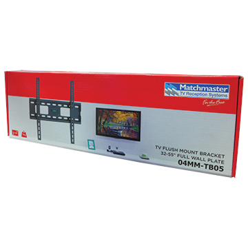 MATCHMASTER TV FLUSH MOUNT BRACKET 32-55" - FULL WALL PLATE : 04MM-TB05