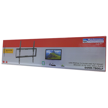 MATCHMASTER TV FLUSH/TILT MOUNT BRACKET 37-70" - LOW PROFILE : 04MM-TB06LP