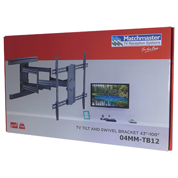 MATCHMASTER TV TILT AND SWIVEL BRACKET 43" - 100" : 04MM-TB12