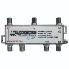 MATCHMASTER SPLITTER F 6 WAY 5-2400MHZ P/PASS : 07MM-GM06