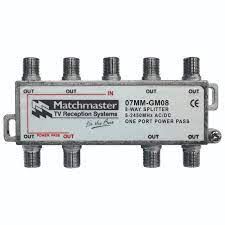 MATCHMASTER SPLITTER F 8 WAY 5-2400MHZ P/PASS : 07MM-GM08