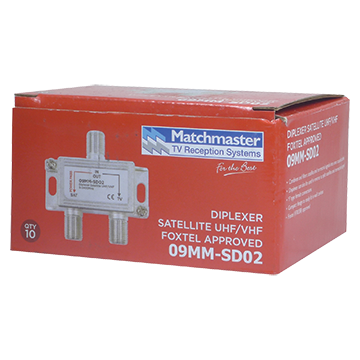 MATCHMASTER DIPLEXER SATELLITE 40-2300MHZ POWER PASS : 09MM-SD02