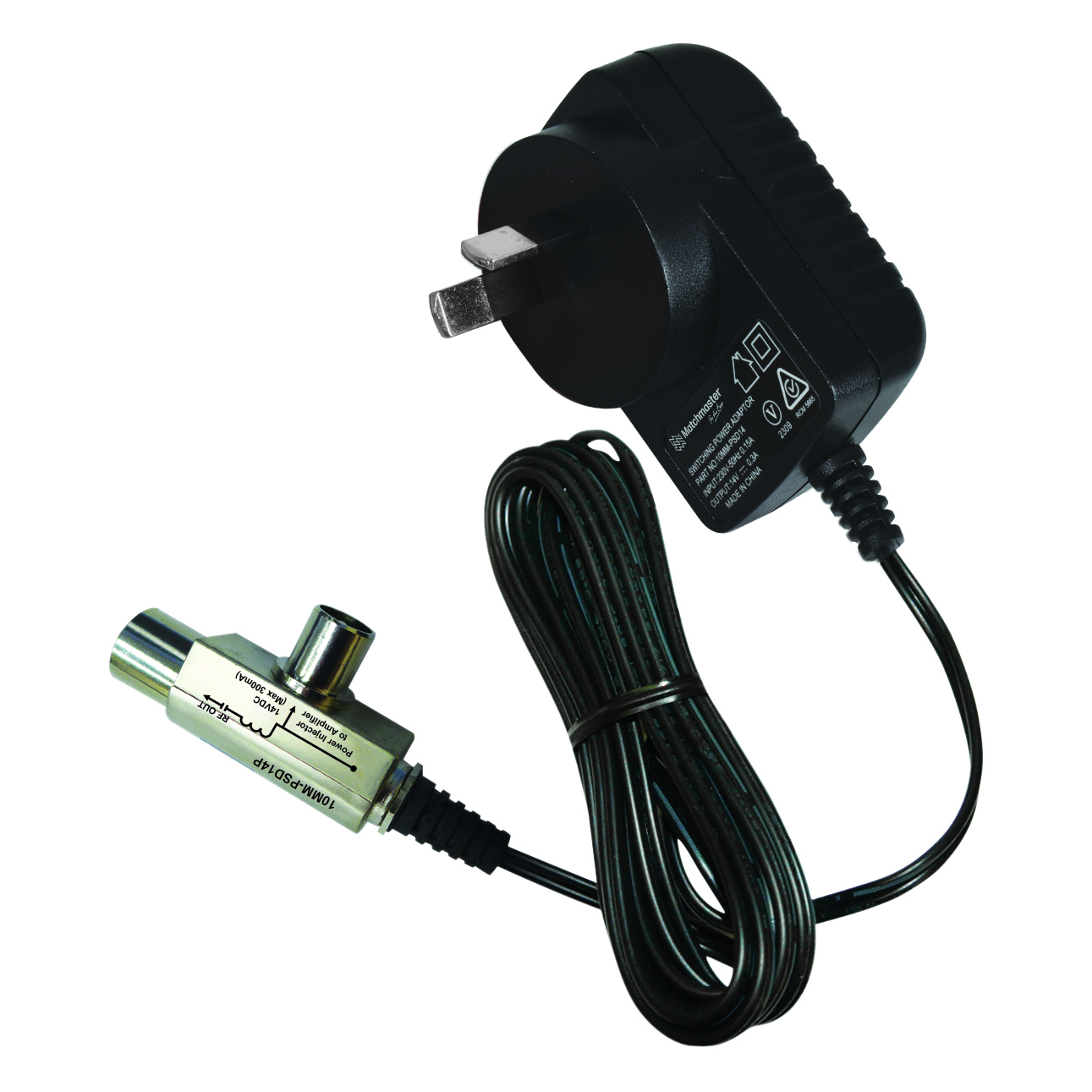 MATCHMASTER P/SUPPLY 14V DC 0.3A PAL TYPE : 10MM-PSD14P