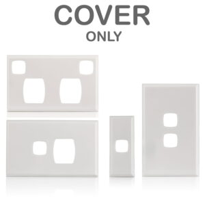 Transco Architrave Switch 1 Gang Cover Black AS1C/B