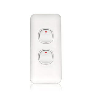 Transco Architrave Switch 2 Gang Wafer AS2W