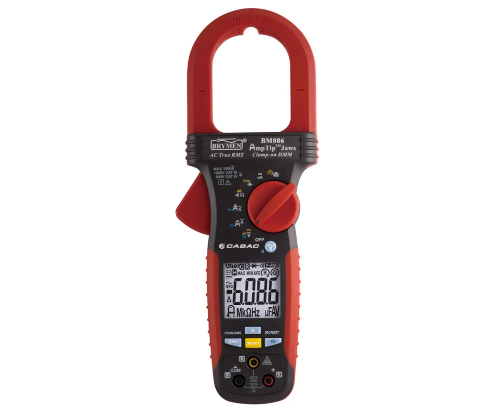 CABAC 1000A AC TRMS CAT IV Compact Clamp Meter (1/each) BM086