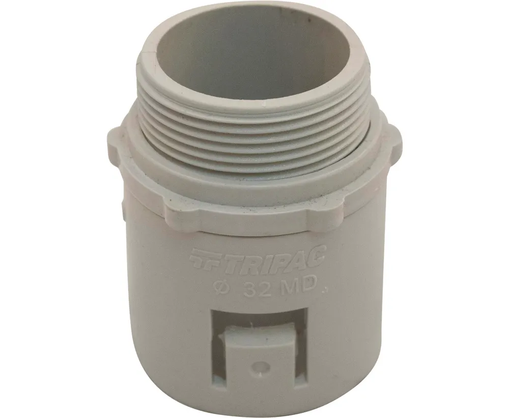 TRIPAC FITTING ADAPTER SCREW TO CORRUGATED 32MM(20/each) CSCT32-P