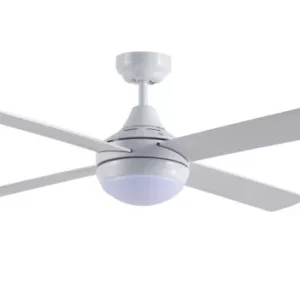 Martec Link 1220mm 4 Blade Ceiling Fan with 15w LED Tricolour Light White FSL1243W