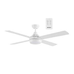 Martec Link 1220mm 4 Blade Ceiling Fan with 15w LED Tricolour Light White FSL1243W