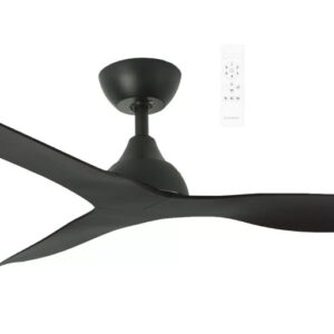 Martec Avoca DC 1320mm 3 ABS Blade WIFI & Remote Control Ceiling Fan Only Matt Black MADC133MMR