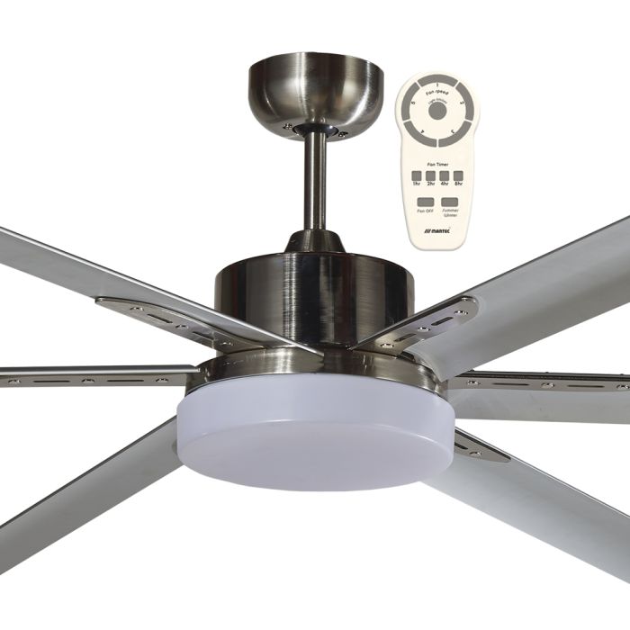Martec Albatross DC Remote Control Ceiling Fan Motor Only Pack with 24w Tricolour LED Light Brushed Nickel MAFML3BR - Image 2