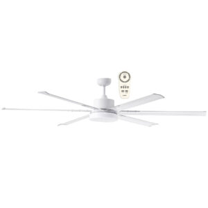 Martec Albatross DC Remote Control Ceiling Fan Motor Only Pack with 24w Tricolour LED Light White MAFML3WR