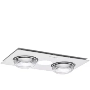 Martec Forme 2 Heat 3 in 1 Bathroom Heater Exhaust Fan & 10w Tricolour LED Downlight White MBHF2LW