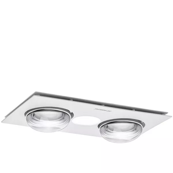 Martec Forme 2 Heat 3 in 1 Bathroom Heater Exhaust Fan & 10w Tricolour LED Downlight White MBHF2LW