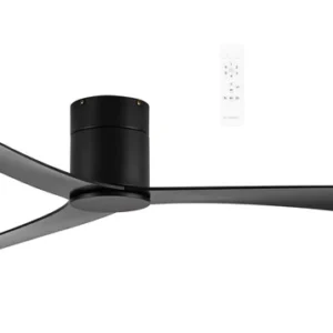 Martec Metro DC Close to Ceiling 3 ABS Blade 1320mm Hugger WIFI & Remote Control Ceiling Fan Matt Black MDCM133M