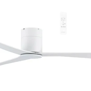 Martec Metro DC Close to Ceiling 3 ABS Blade 1320mm Hugger WIFI & Remote Control Ceiling Fan Matt White MDCM133W