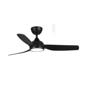 Martec Daytona DC 1320mm IP55 Full ABS 3 Blade WIFI & Re- mote Control Ceiling Fan with Variable Dim 24w CCT LED Light Matt Black MDDC1333M