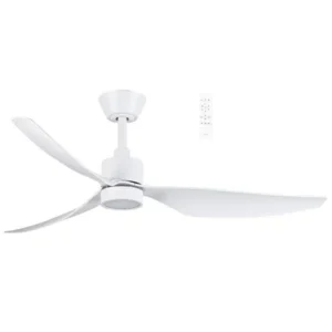 Martec Genoa DC 1270mm 3 ABS Blade WIFI & Remote Control Ceiling Fan with Variable Dim 16w CCT LED Light  Matt White MGDC1333W
