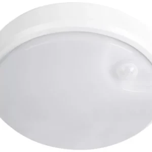 Martec Cove 210mm LED Round Bunker Light 15w Tricolour W/ PIR Sensor MLXCR34615S